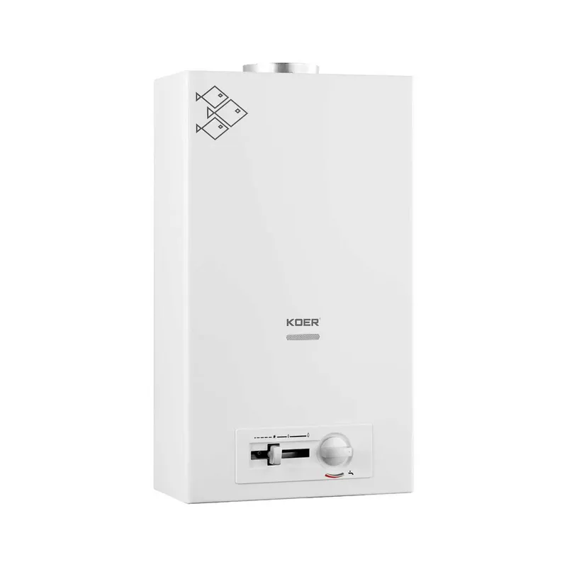 Газова колонка димохідна з п'єзорозпалом KOER KWH.G0410 WHITE 10 л/хв (колір білий) (KR5663)