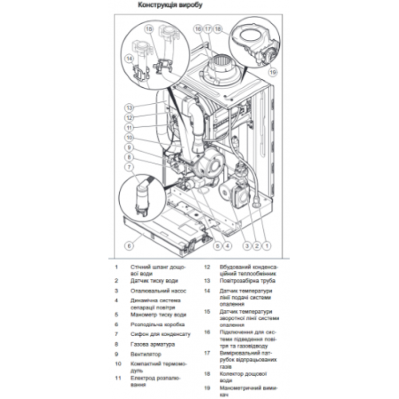 Котел газовий конденсаційний Vaillant ecoTEC plus VU OE 806/5-5 80 кВт 0010015577