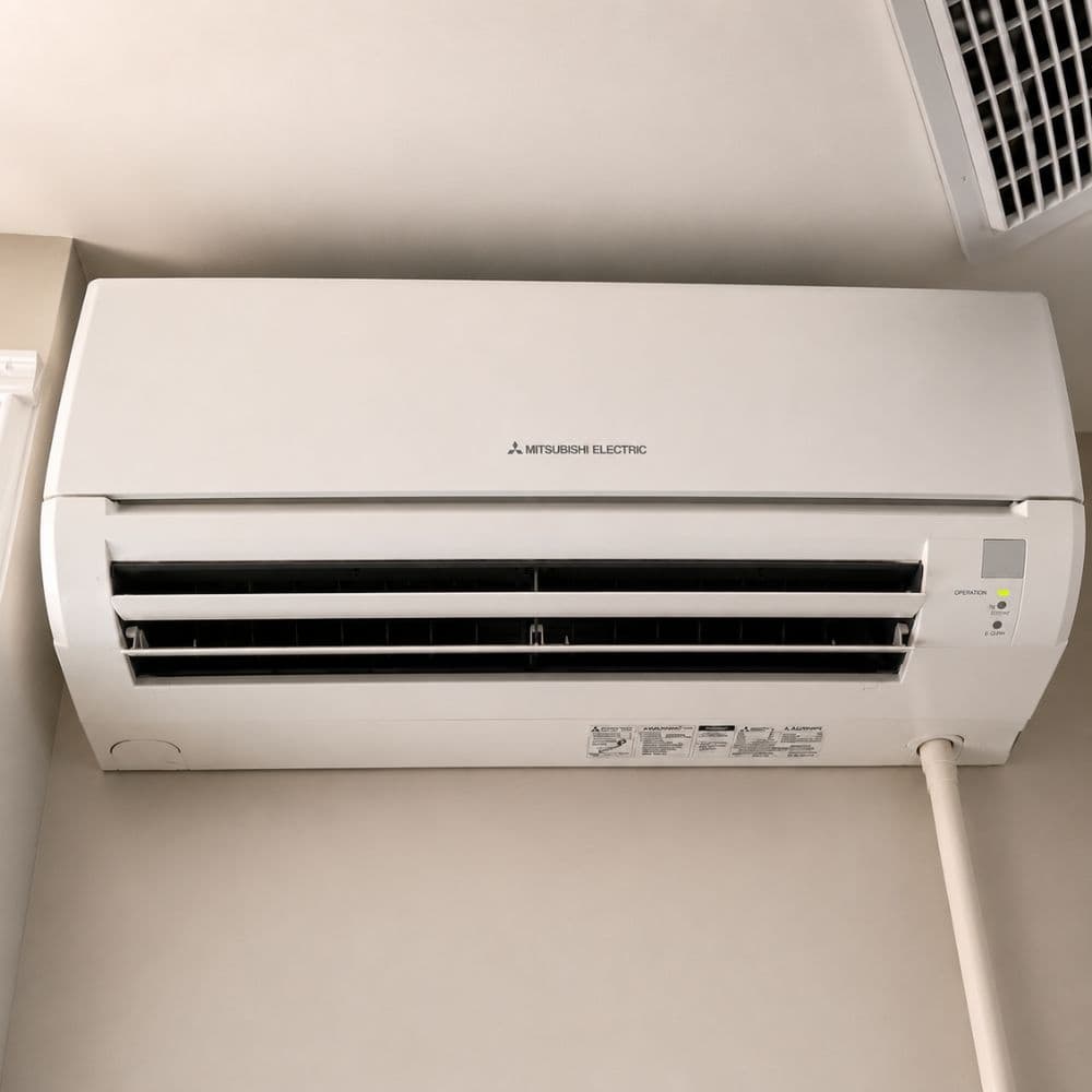 Внутрішній блок кондиціонера Mitsubishi Electric після встановлення в приміщенні