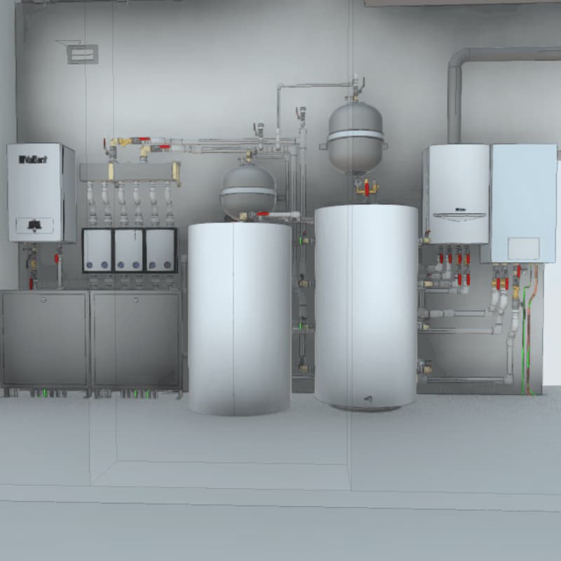 Проєкт сучасної котельні з буферною ємністю та газовим котлом