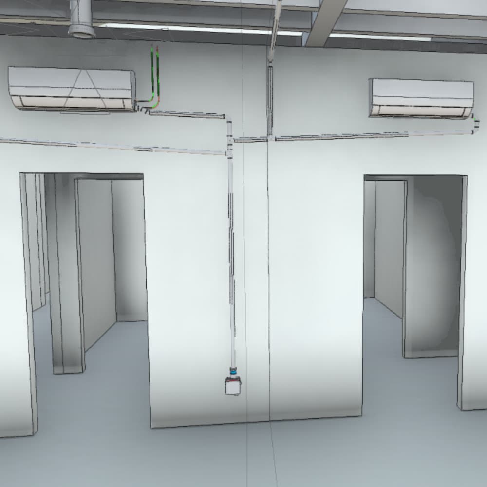 3D визуализация системы кондиционирования помещения