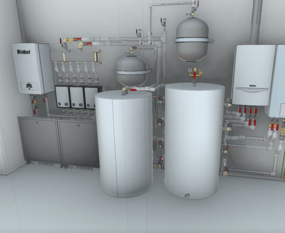 3D-проєкт вентиляції, теплої підлоги та кондиціювання будинку