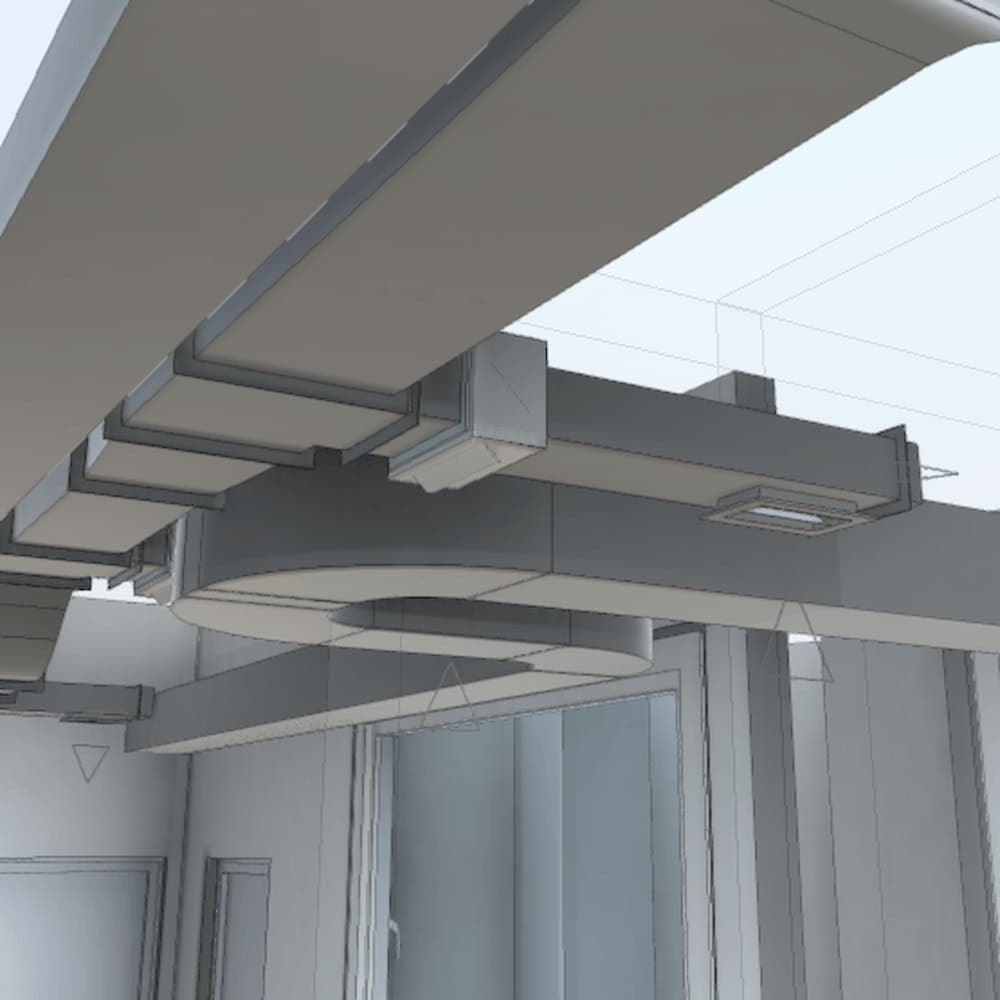 3D-проєкт повітропроводів системи вентиляції у лікарні
