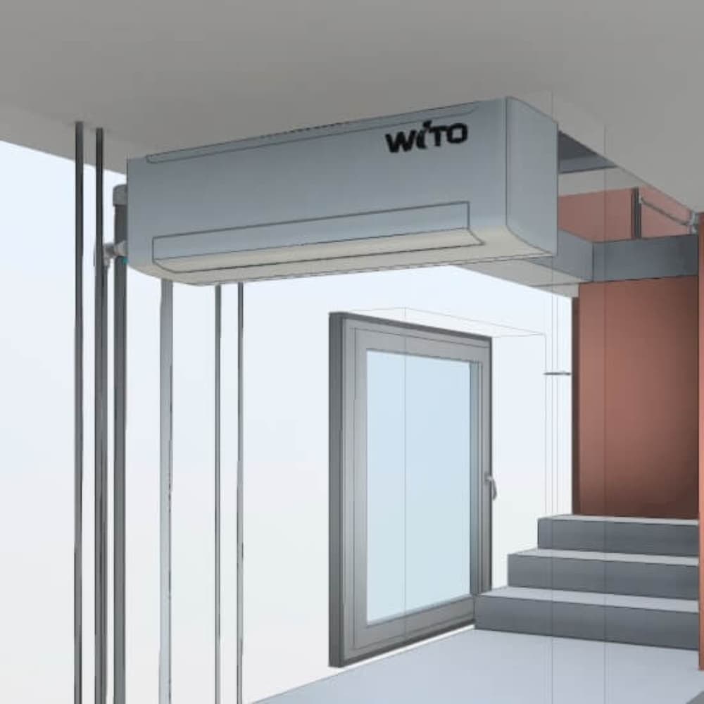 Внутрішній блок кондиціонера у 3D моделі системи кондиціювання будинку